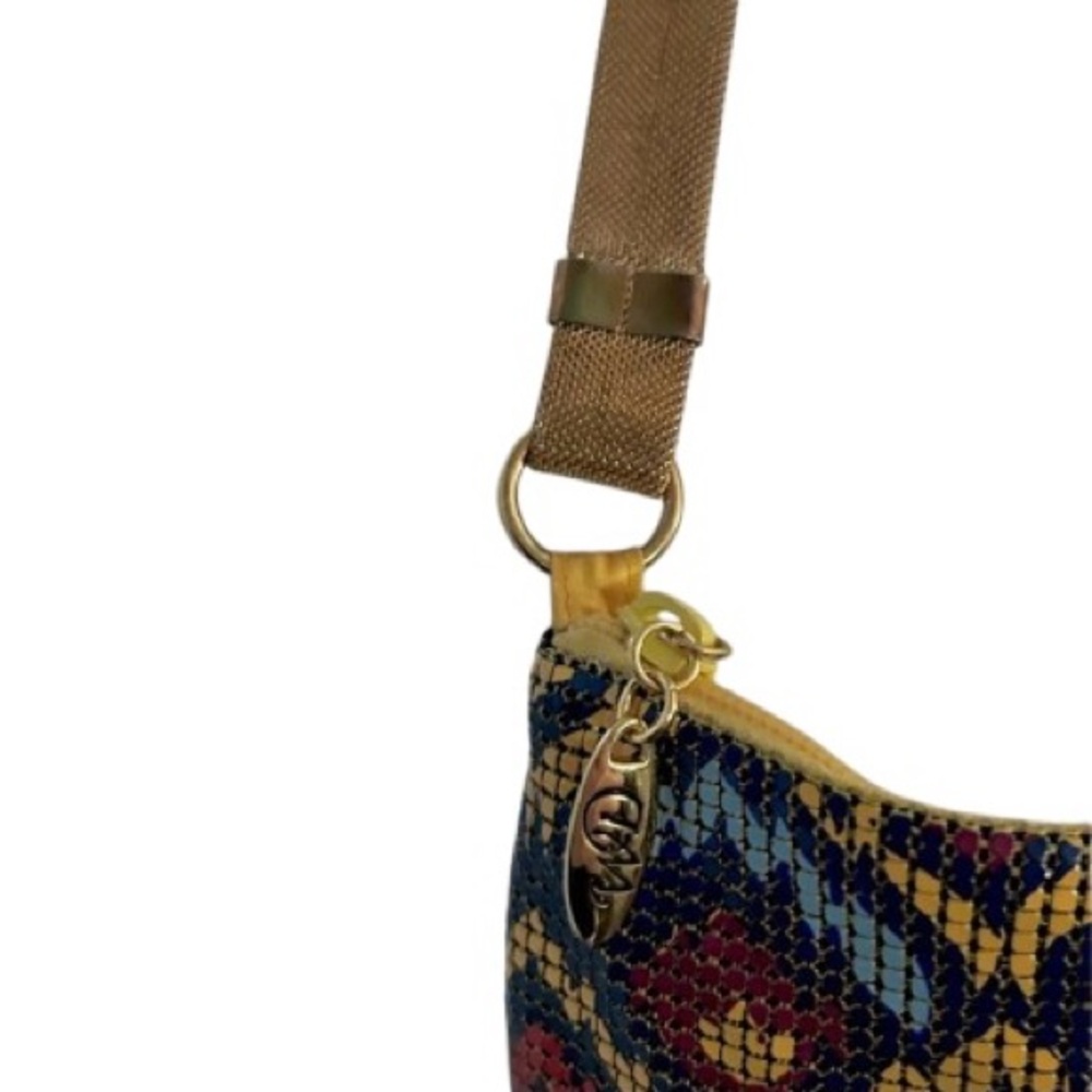 NWT Whiting & DAVIS Mesh Purse Multicolor Patterned Purse Handbag Designer - Picture 3 of 15